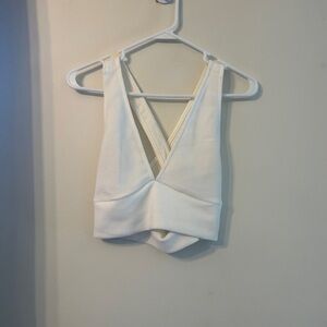 White cross over tank top